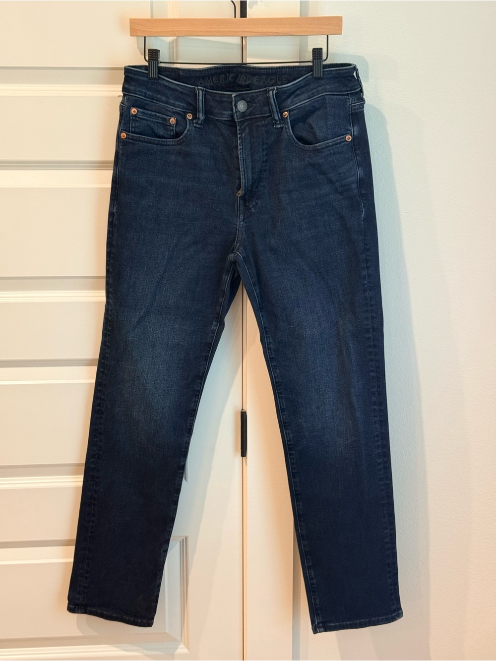 American Eagle Outfitters Men’s Dark Indigo Slim Straight Jeans